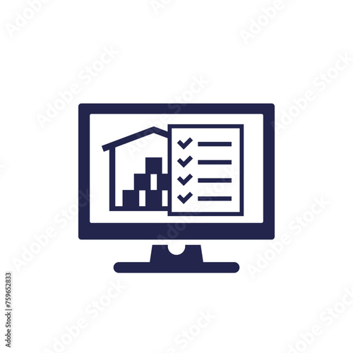 inventory control software icon on white