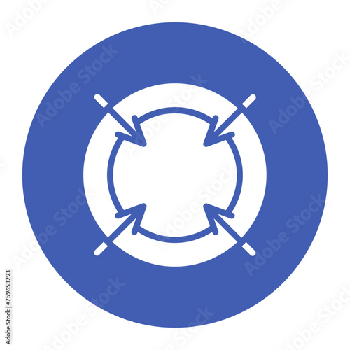 Blue Zone icon vector image. Can be used for Battle Royale.