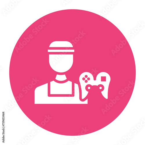Male Player icon vector image. Can be used for Battle Royale.