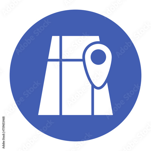 Map icon vector image. Can be used for Battle Royale.