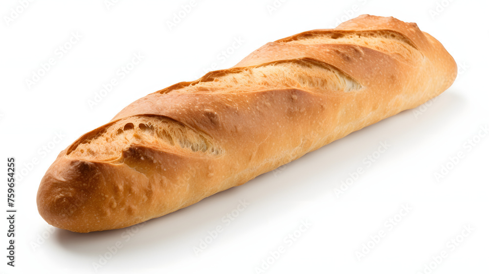 single french loaf bread isolated on white background single french loaf bread isolated on white background