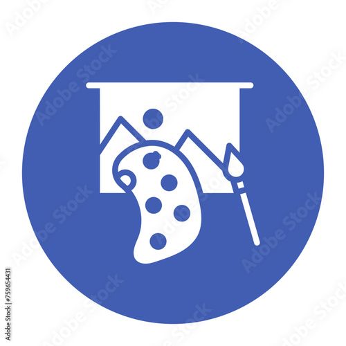 Painting icon vector image. Can be used for Museum.
