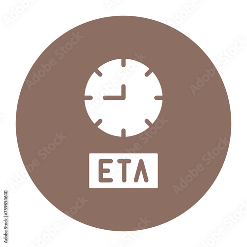 Eta icon vector image. Can be used for Airline.