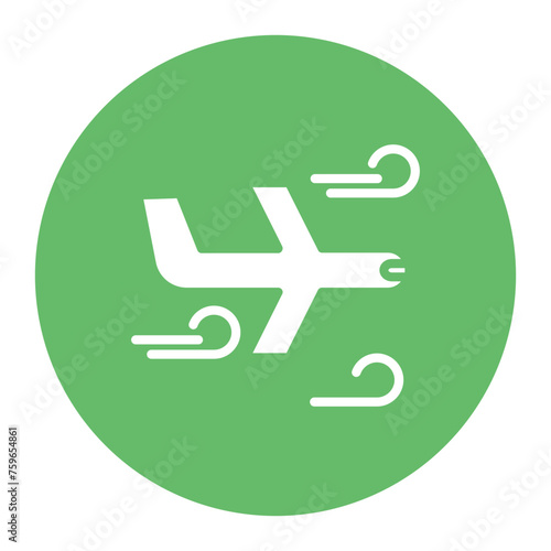 Turbulence icon vector image. Can be used for Airline.