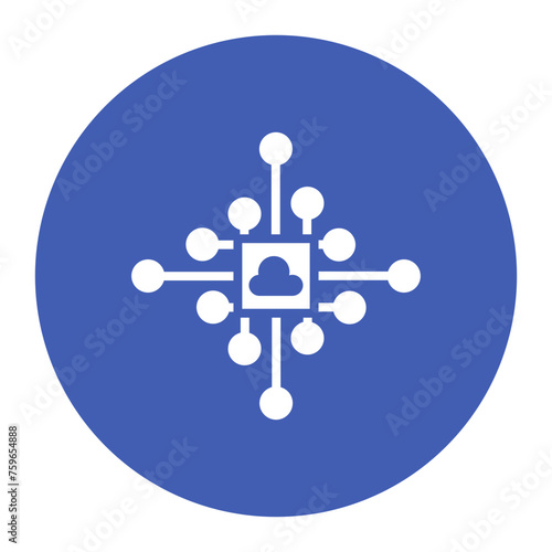 Cloud Computing icon vector image. Can be used for Industry.