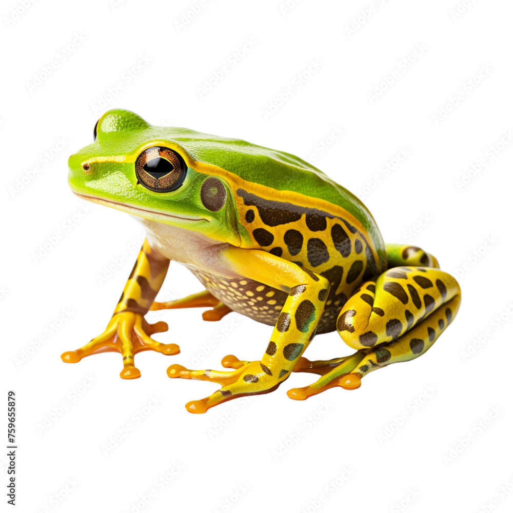 Fototapeta premium green frog isolated on transparent background