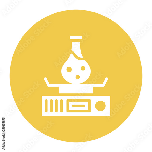 Magnetic Stirrer icon vector image. Can be used for Science.