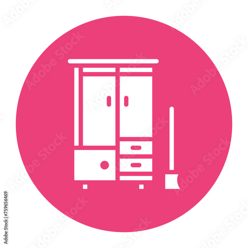 Cleaning Closets icon vector image. Can be used for Cleaning and Dusting.