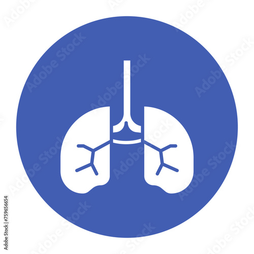 Lungs icon vector image. Can be used for Human Anatomy.