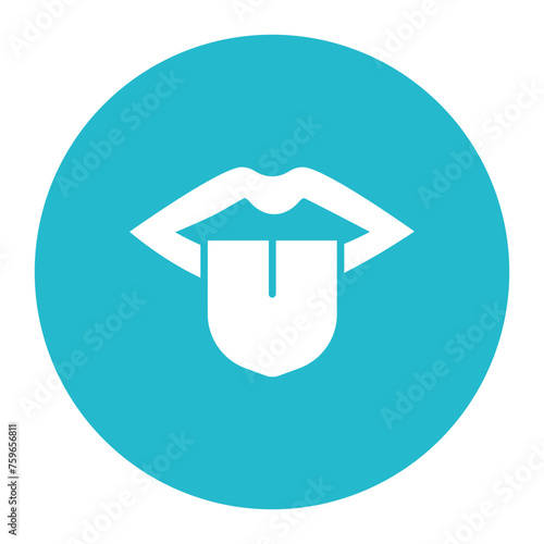 Tongue icon vector image. Can be used for Human Anatomy.