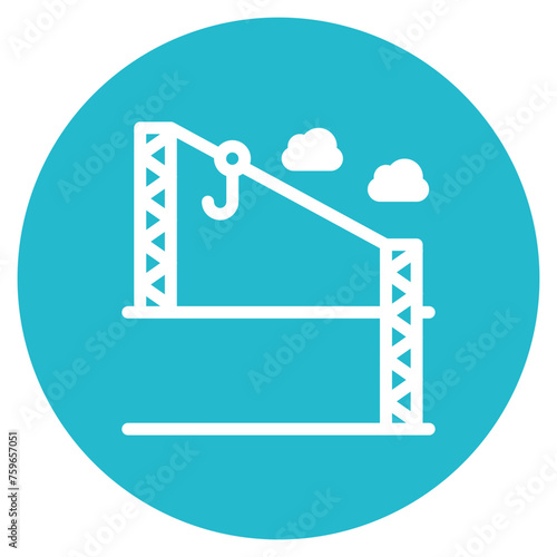 Zip Line icon vector image. Can be used for Outdoor Fun.