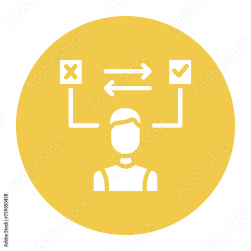 Decisiveness icon vector image. Can be used for Leadership.