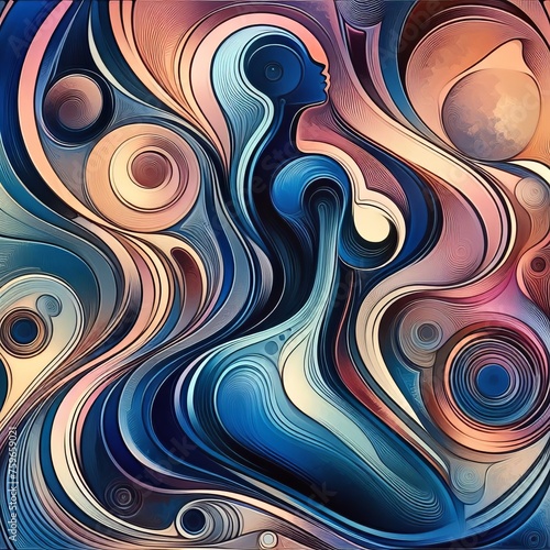 A various design of intertwined swirls creating a captivating abstract pattern Perfect for backgrounds