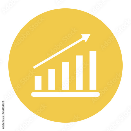 Growth icon vector image. Can be used for Business Analytics.