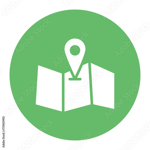 Find Us icon vector image. Can be used for Contact Us.