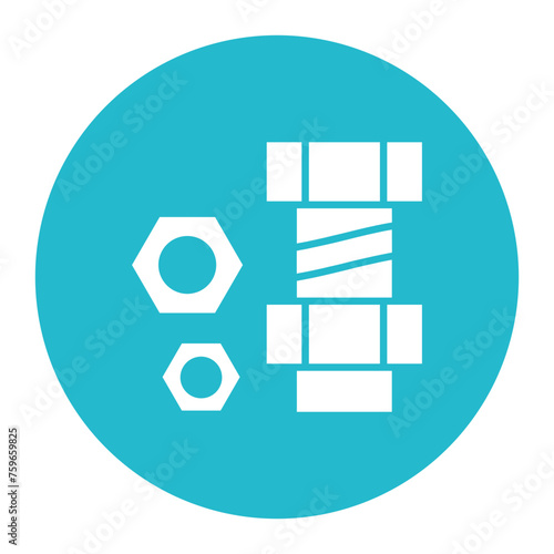 Nuts and bolts icon vector image. Can be used for Fathers Day.