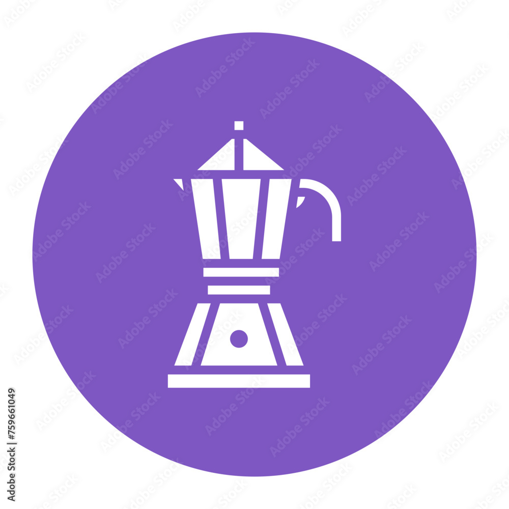 Italian Coffee Pot icon vector image. Can be used for Italy.
