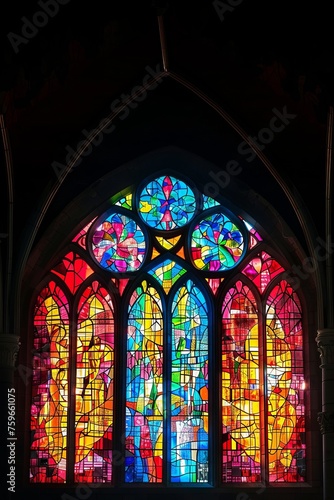 "Heavenly Return: Jesus' Story Illustrated Through Vibrant Stained Glass Windows"