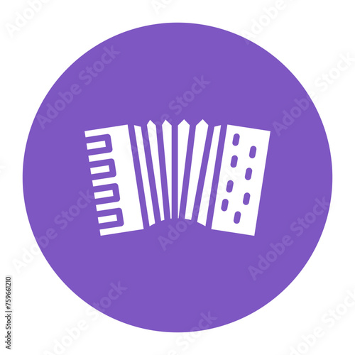 Accordion icon vector image. Can be used for Festa Junina.