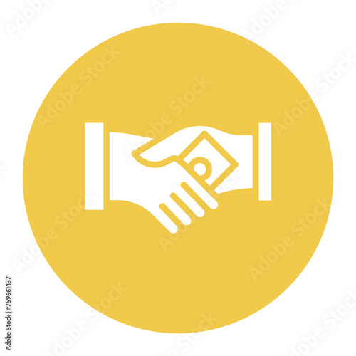 Bribe Handshake icon vector image. Can be used for Corruption.