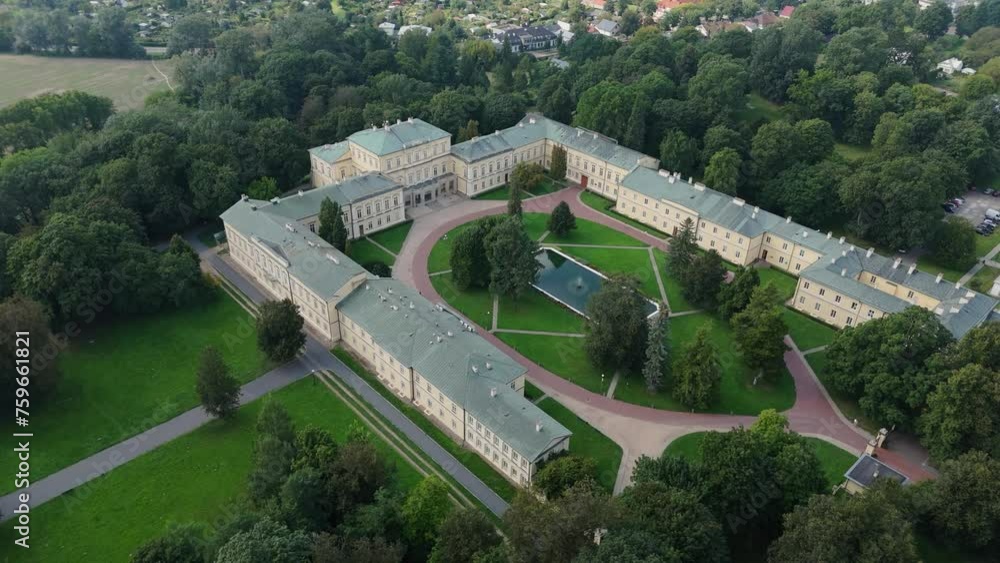 Beautiful Landscape Czartoryski Palace Museum Pulawy Aerial View Poland Beautiful Landscape Czartoryski Palace Museum Pulawy Aerial View Poland