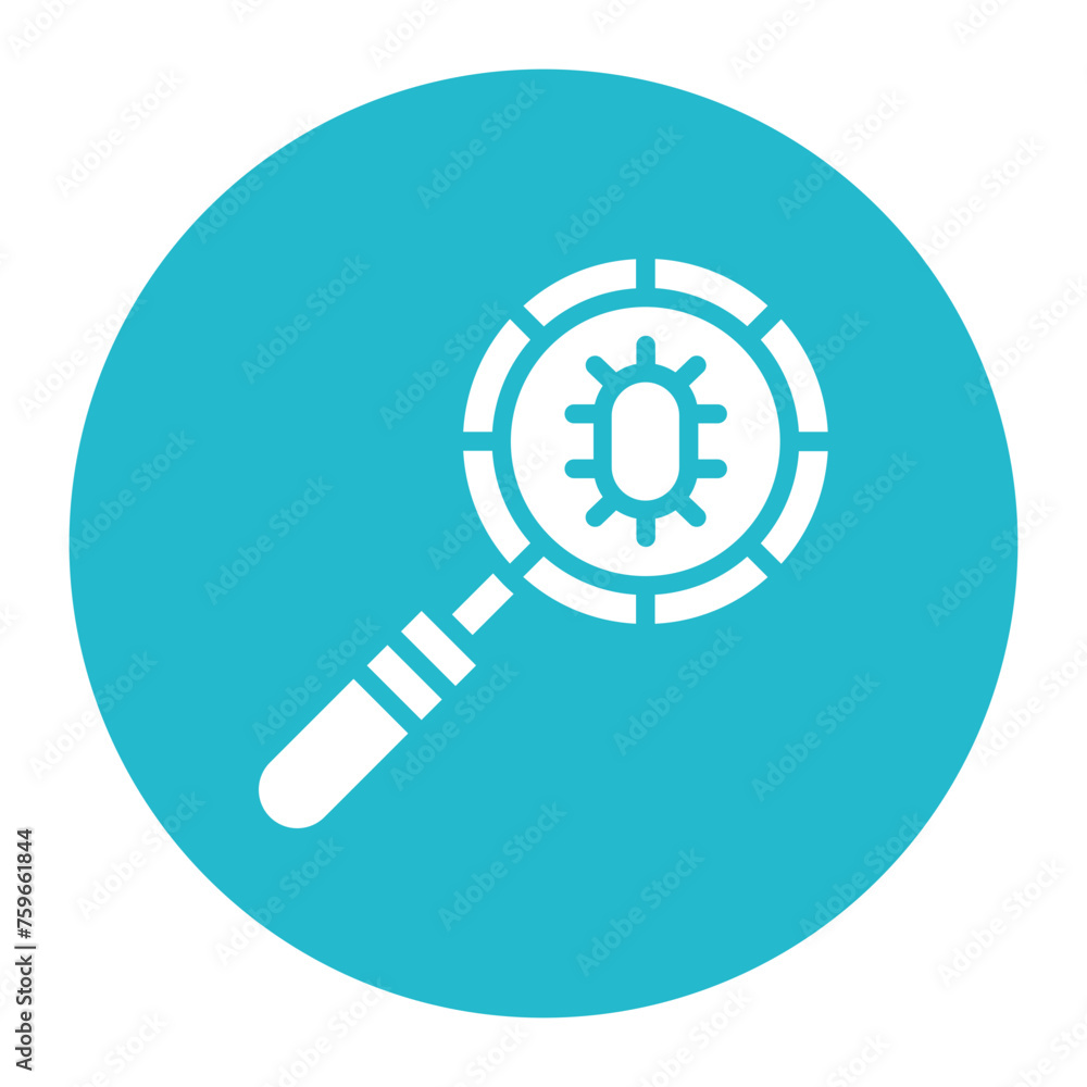 Microbe Magnifier icon vector image. Can be used for Infectious Diseases. Microbe Magnifier icon vector image. Can be used for Infectious Diseases.
