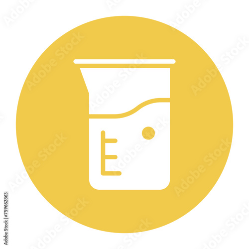 Graduated Cylinder icon vector image. Can be used for Lab.