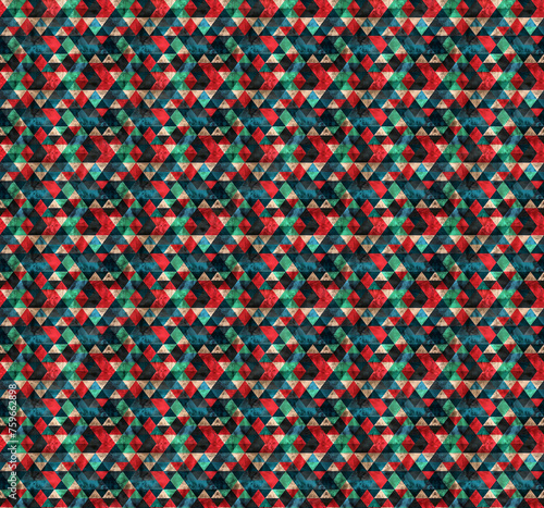 Colorful Art Deco seamless repeating pattern. 