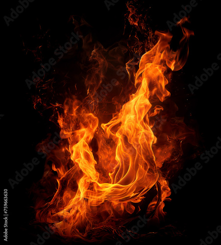 fire background fire on black background fire overlay © Benny