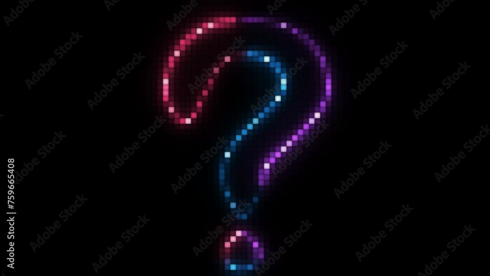 element spot light top curve of the question mark is pink while the bottom part element spot light top curve of the question mark is pink while the bottom part