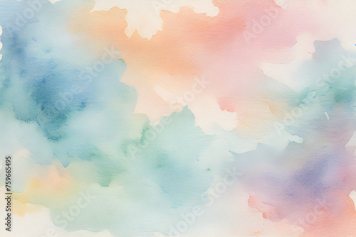 abstract watercolor background with clouds Generative AI