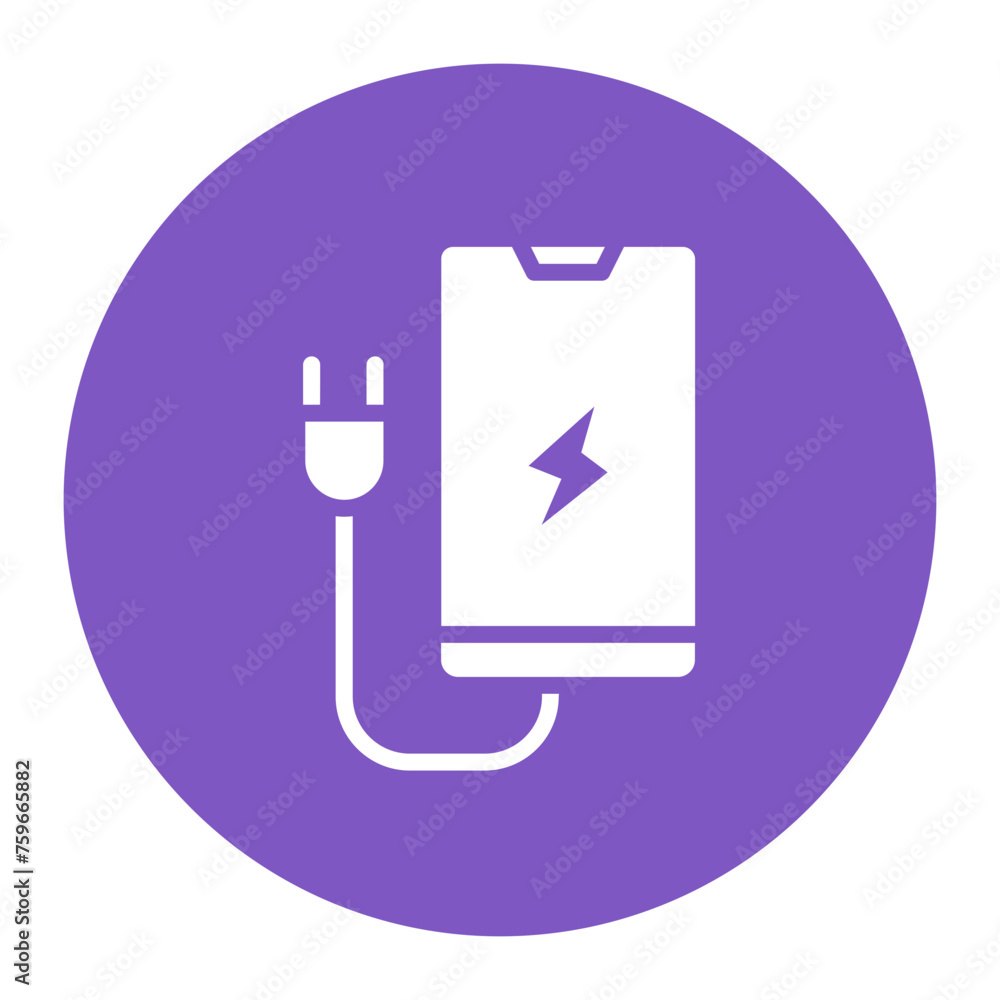 Smartphone Charger icon vector image. Can be used for Battery and Power. Smartphone Charger icon vector image. Can be used for Battery and Power.
