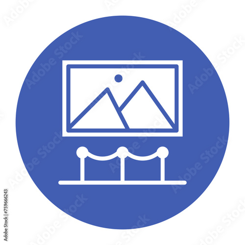 Exhibit Design icon vector image. Can be used for Art and Craft Supplies.