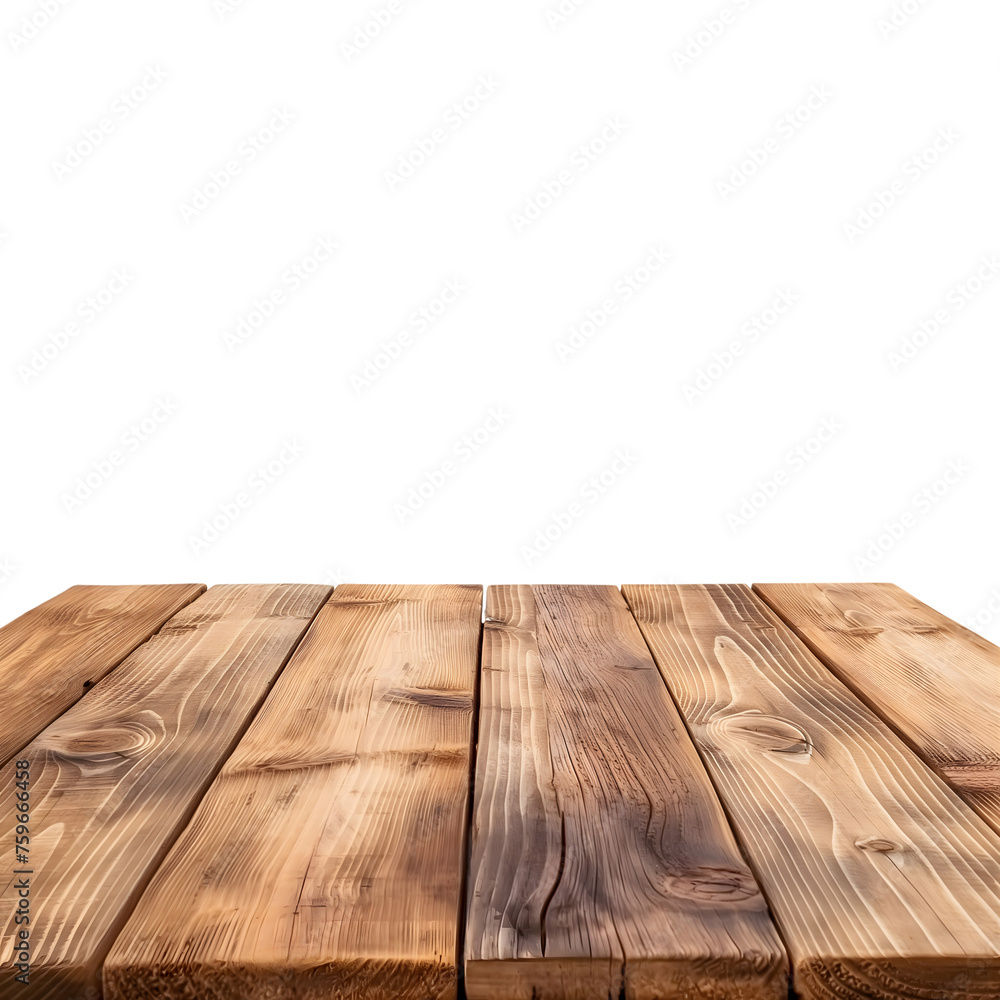 wooden table isolated on transparent background Generative Ai wooden table isolated on transparent background Generative Ai