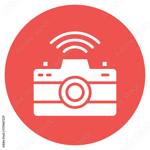 Smart Camera icon vector image. Can be used for Biometrics.