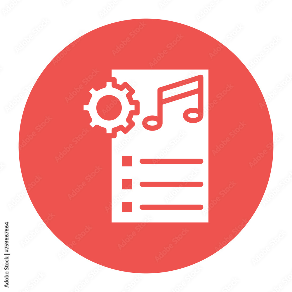 Custom Music Playlist icon vector image. Can be used for Bowling. Custom Music Playlist icon vector image. Can be used for Bowling.