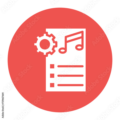 Custom Music Playlist icon vector image. Can be used for Bowling.
