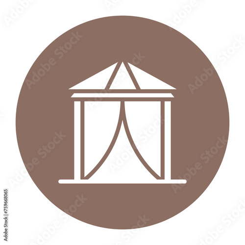 Beach Tent icon vector image. Can be used for Beach Resort.