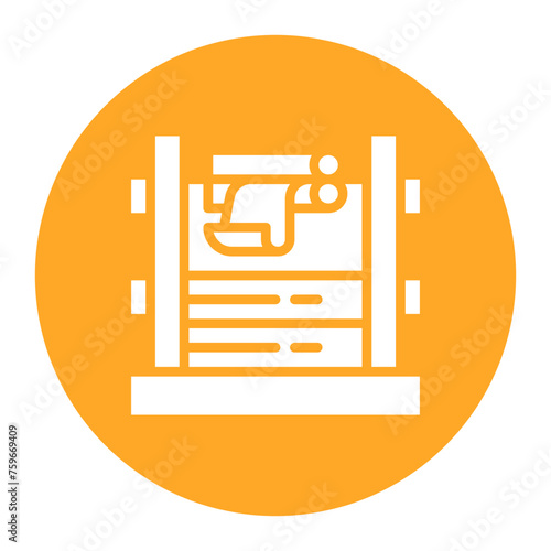 Rolling Machine icon vector image. Can be used for Mettalurgy.