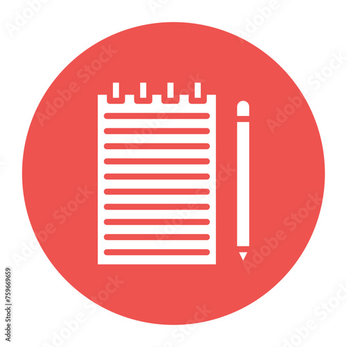 Notes icon vector image. Can be used for Trading.