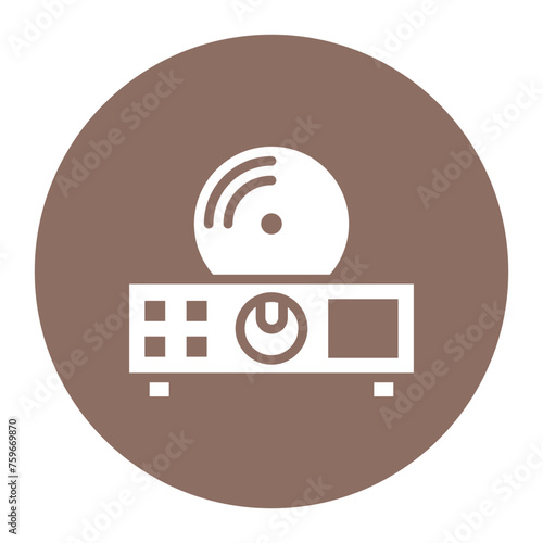 CD Player icon vector image. Can be used for Retro.