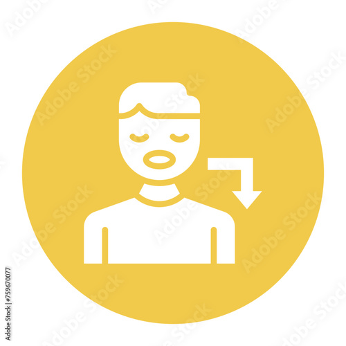 Bulimia icon vector image. Can be used for Psychology.