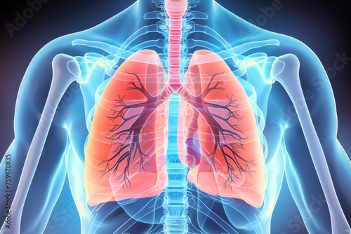 Detailed anatomy of the human lungs