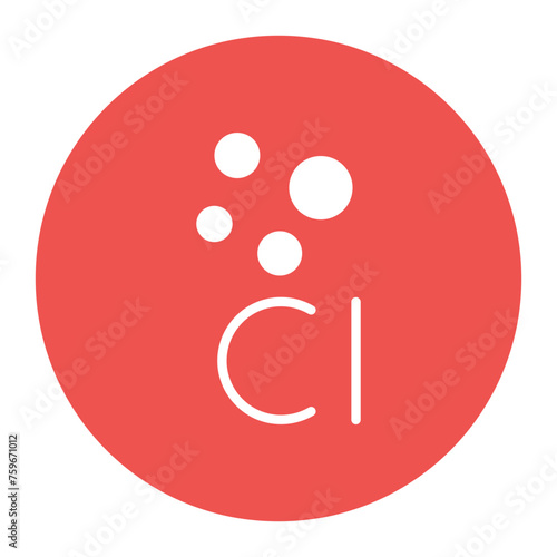 Chlorine icon vector image. Can be used for Laundry.