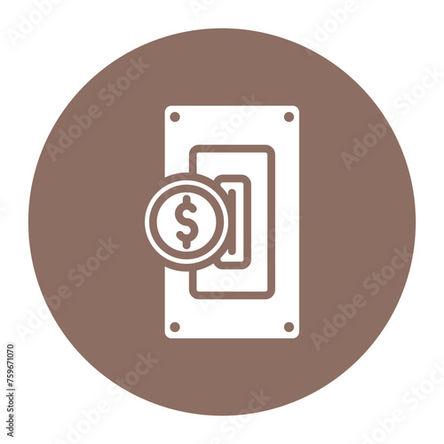 Insert Coin icon vector image. Can be used for Laundry.