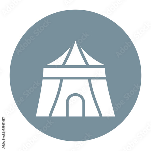 Royal Tent icon vector image. Can be used for Trekking.
