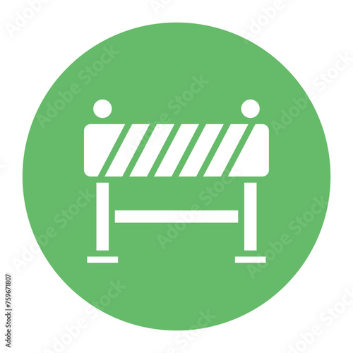 Barrier icon vector image. Can be used for Railway.