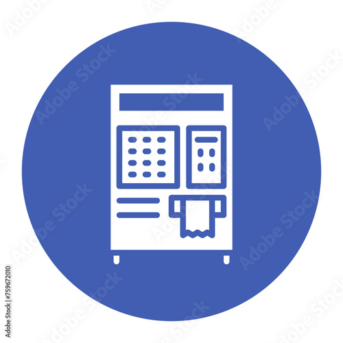 Ticket Machine icon vector image. Can be used for Railway.
