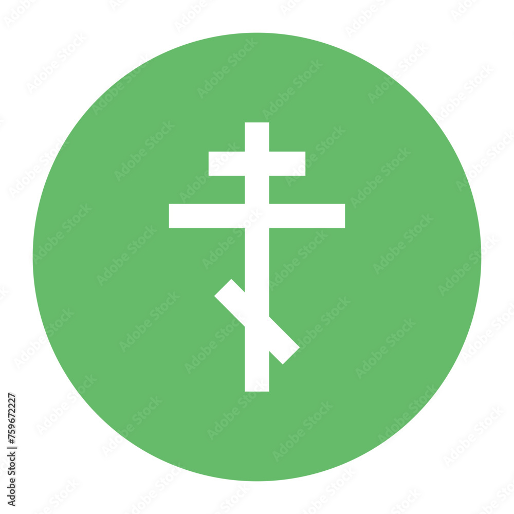 Orthodox Cross icon vector image. Can be used for Carnival. Orthodox Cross icon vector image. Can be used for Carnival.