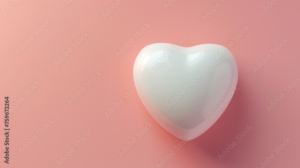 Pink heart on pink background with copy space Pink heart on pink background with copy space
